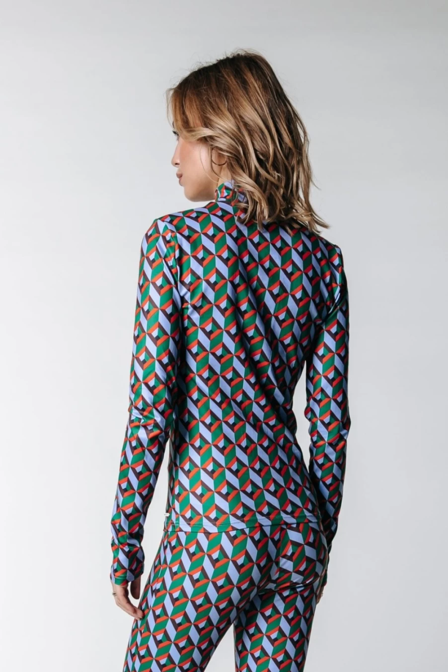 Colourful Rebel Women's Neyo Graphic Peached Turtleneck Top - Multicolor Stylish Comfort