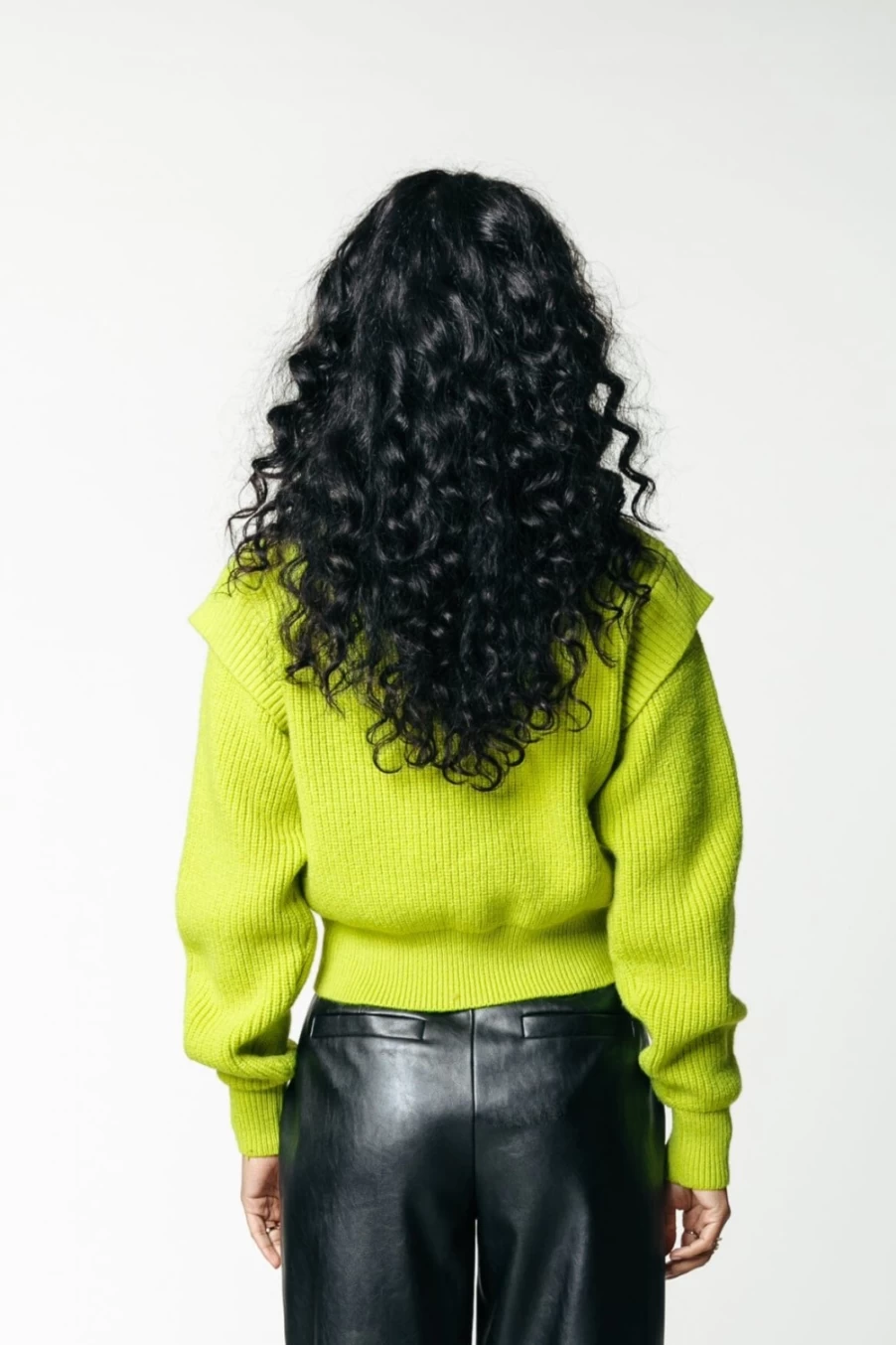 Colourful Rebel Women's Toby Knit Sweater in Neon Lime | Bold & Trendy Pullover