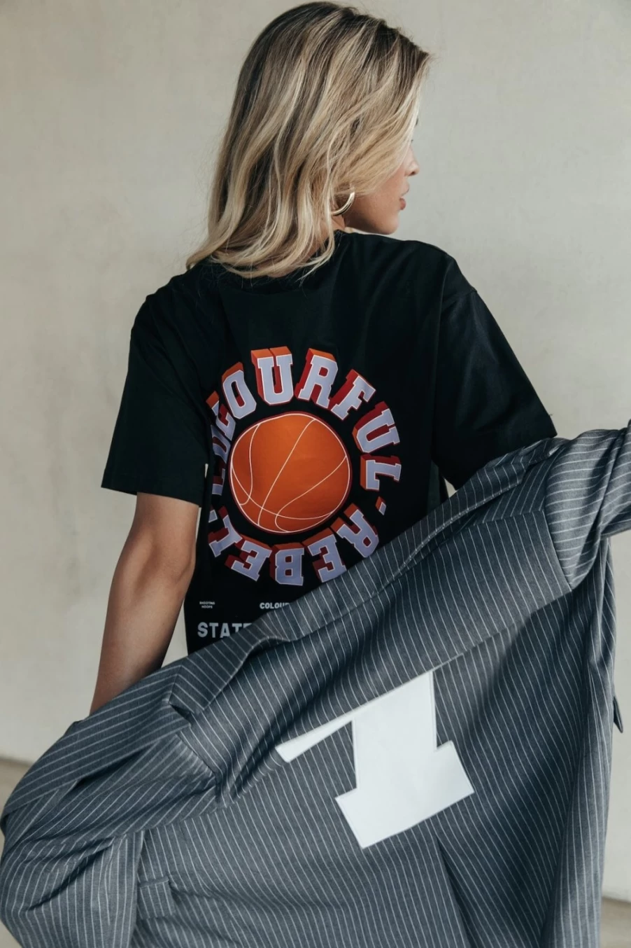 Colourful Rebel Women's State Champ Tee - Black Athletic T-Shirt