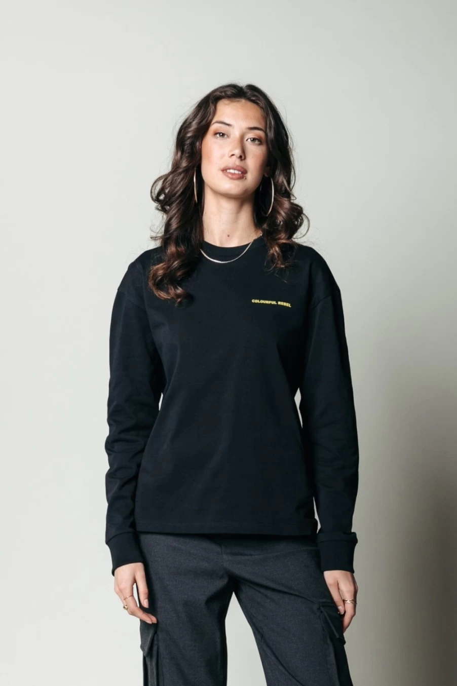Colourful Rebel Women's Black Pearl Long Sleeve T-Shirt