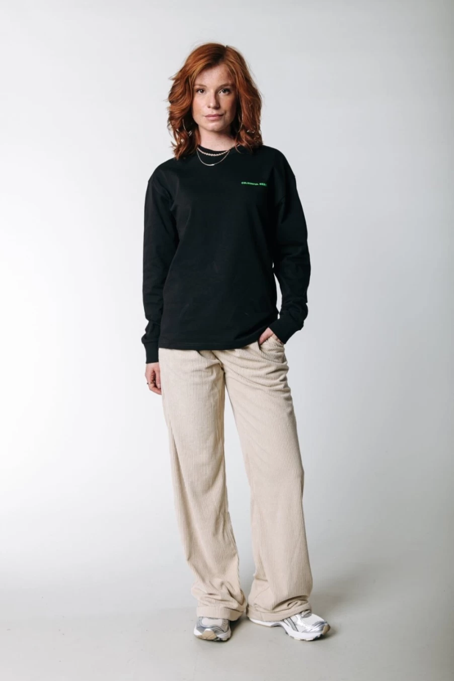 Colourful Rebel Women's Love Peace Long Sleeve T-Shirt in Black