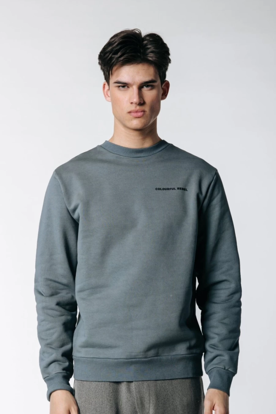 Colourful Rebel Men's Art Sweat Hoodie in Dark Grey - Stylish Streetwear Pullover