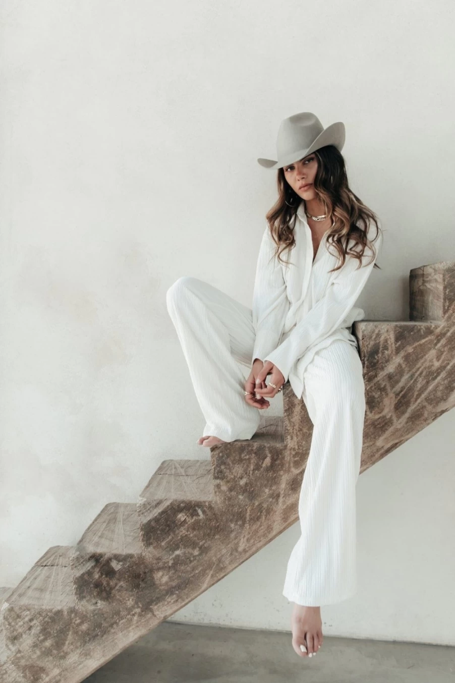 Colourful Rebel Women's Melody Pants in Off White | Stylish High-Waisted Trousers