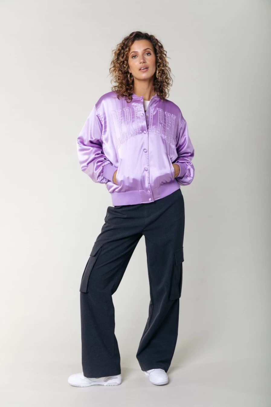 Colourful Rebel Women's Eileen Worker Pants in Anthracite - Stylish Utility Trousers
