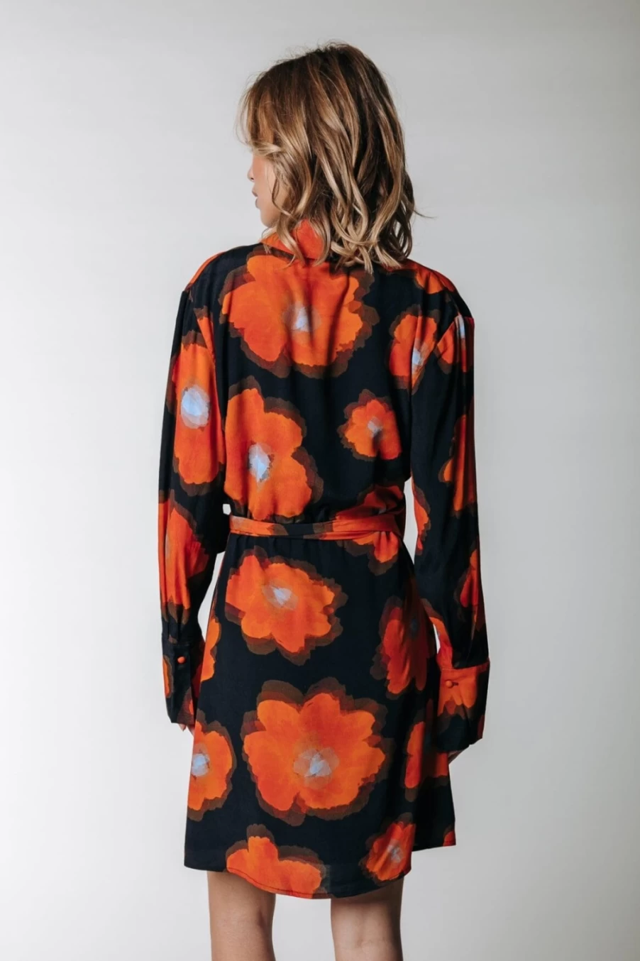Colourful Rebel Women's Dorin Wrap Dress in Mandarin Orange - Stylish & Comfortable Summer Outfit