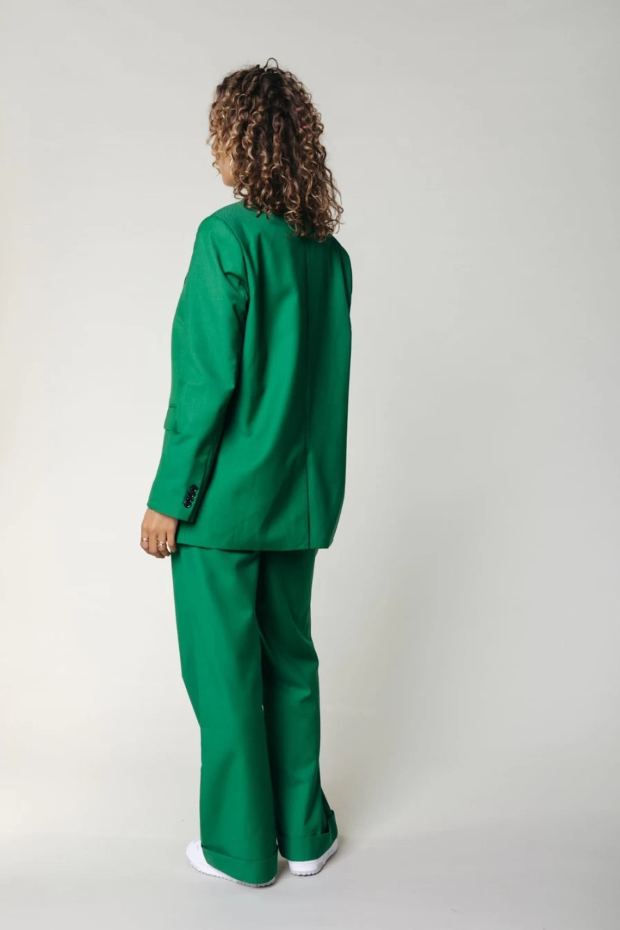 Colourful Rebel Women's Mimmi Deep Green Boyfriend Blazer | Oversized Stylish Jacket