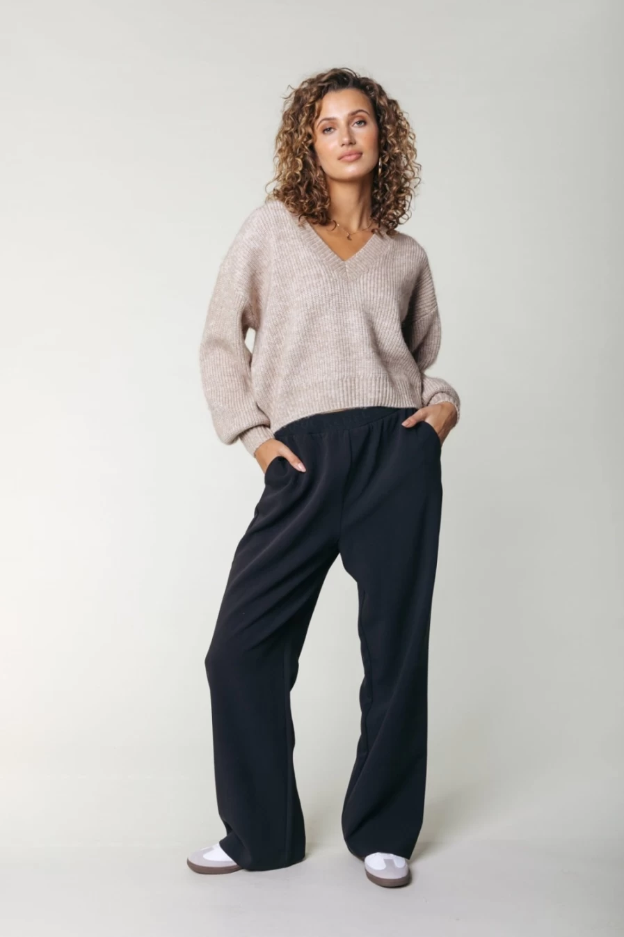 Colourful Rebel Women's Feline Black Straight Leg Pants