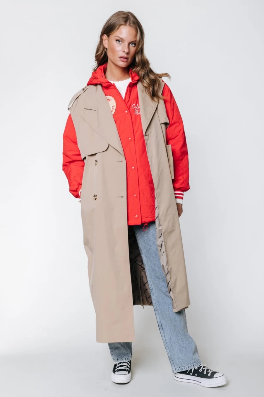 Colourful Rebel Yentl Beige Jacket for Women | Stylish Outerwear Coat