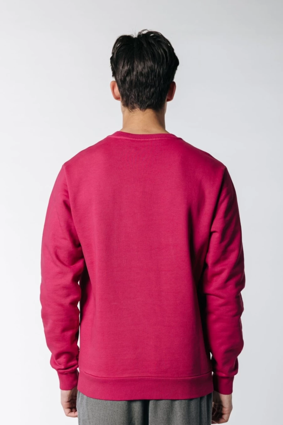 Colourful Rebel Men's Burgundy Uni Logo Sweatshirt | Casual Pullover Hoodie