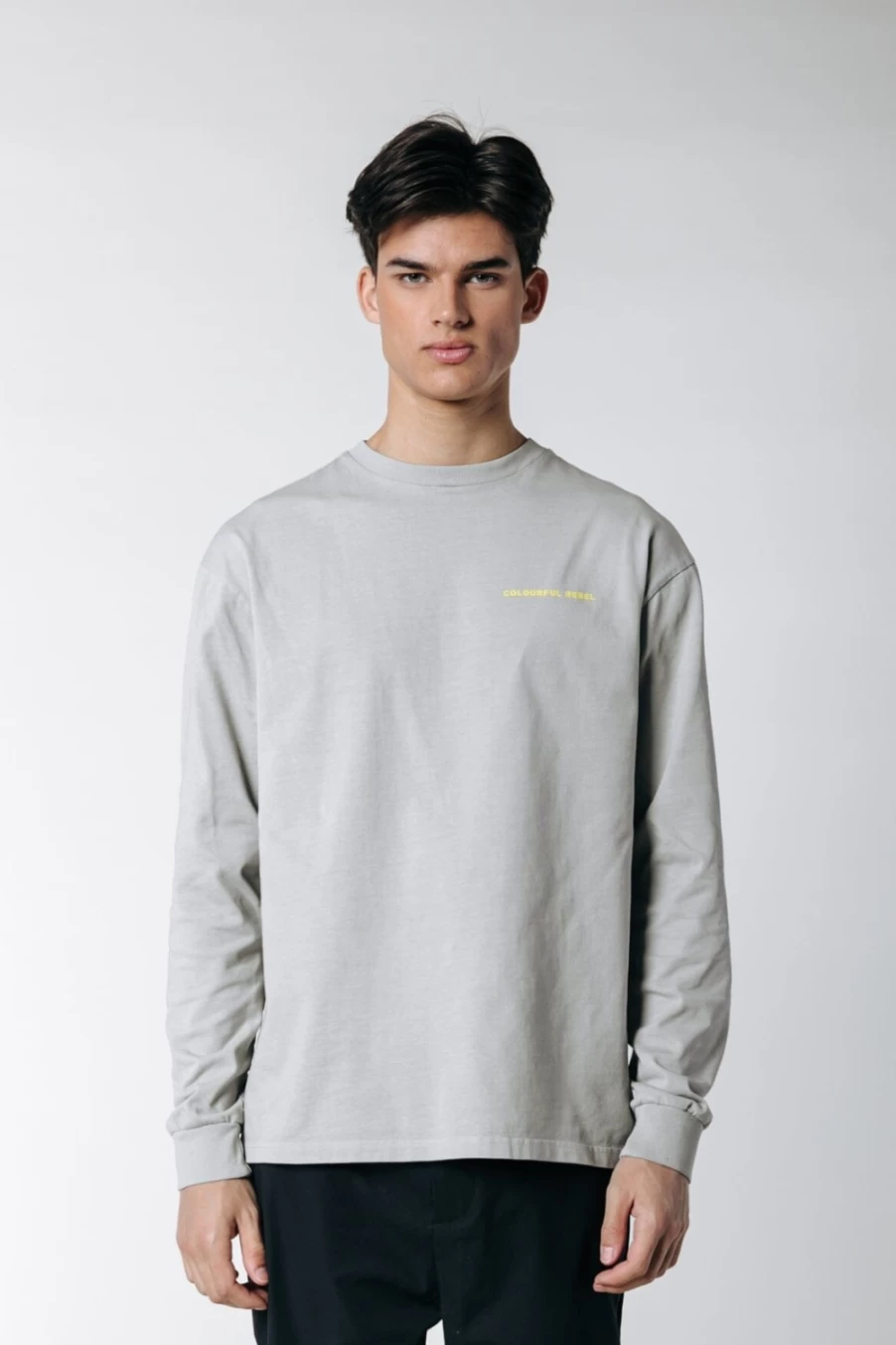Colourful Rebel Men's Light Grey Mother Nature Long Sleeve Shirt