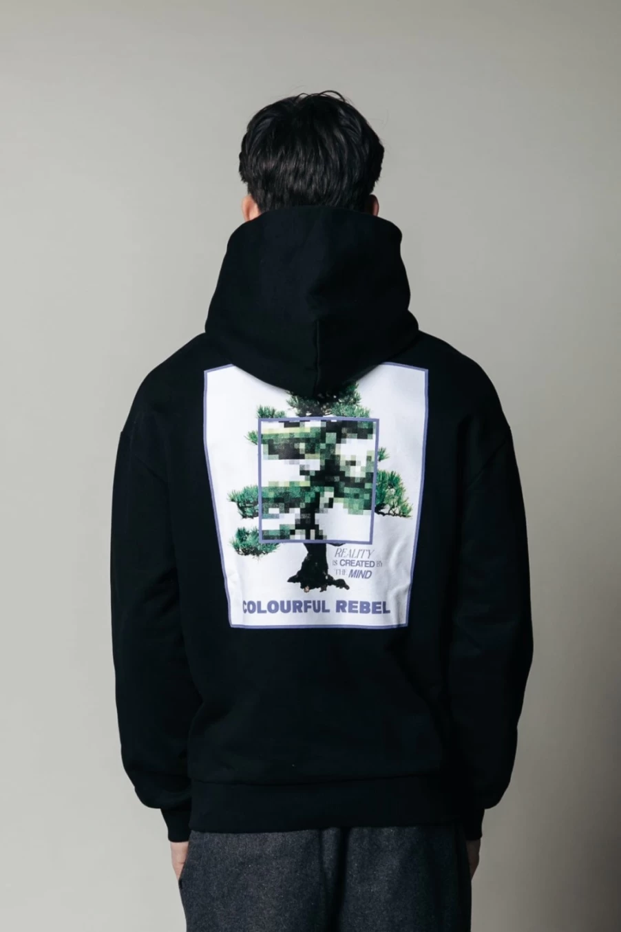 Colourful Rebel Men's Bonsai Hoodie - Black Stylish Streetwear Pullover