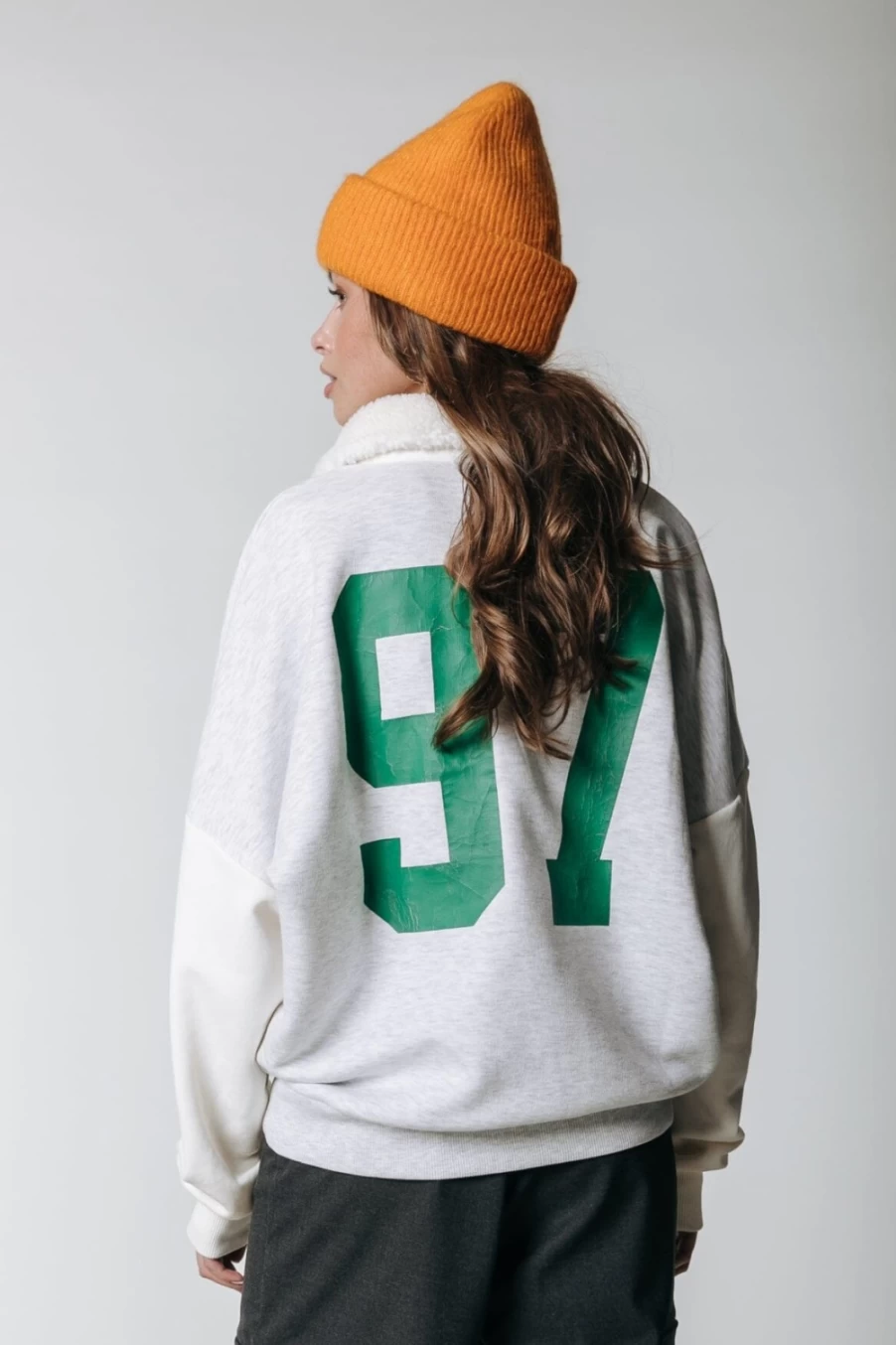 Colourful Rebel Women's Good Energy Collar Sweater in Light Gray Melange | Stylish & Comfortable