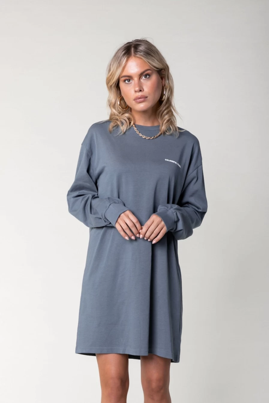 Colourful Rebel Women's Dark Grey Graphic Tee Dress - Stylish Casual Streetwear