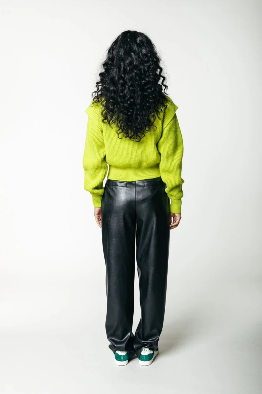 Colourful Rebel Women's Rus Vegan Leather Pants in Black | Faux Leather Trousers